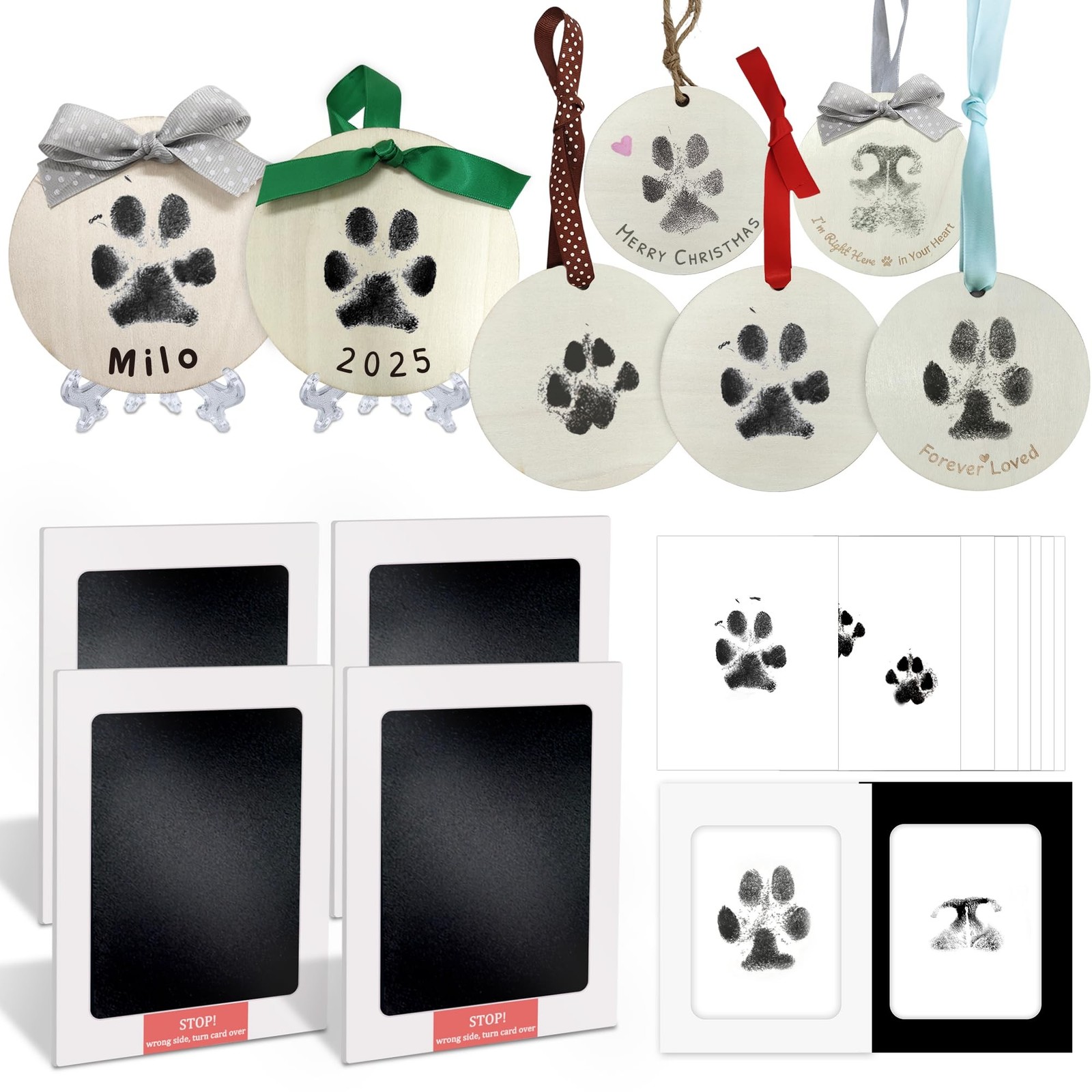 Inkless Pet Paw Print Kit,Dog Nose Print Kit,Ink Paw Print Ornament for Dogs …
