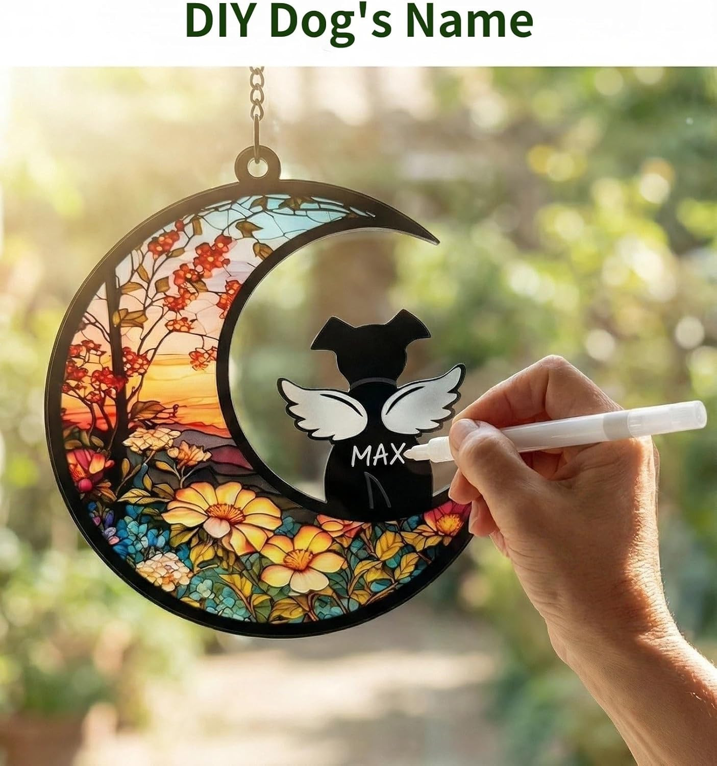 Dog Memorial Gifts,Diy Angel Dog Suncatcher Memorial,Loss of Dog Sympathy