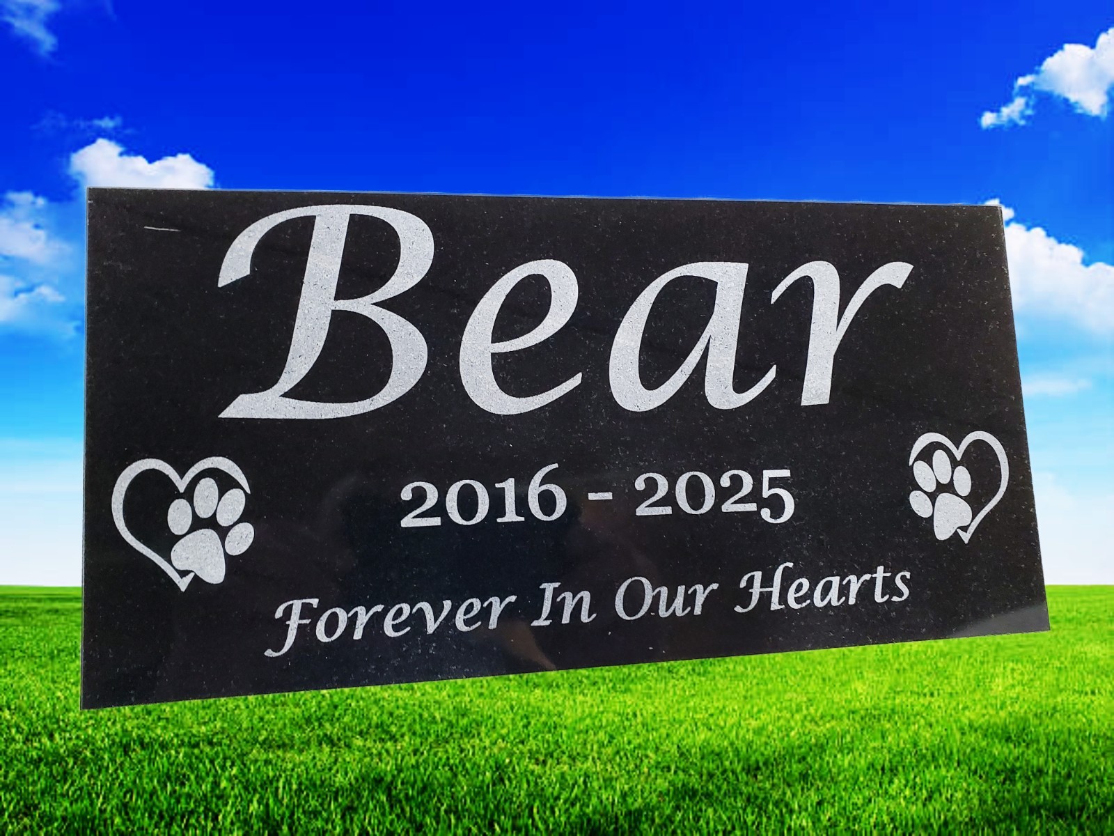 Pet Loss Memorial Grave Marker Headstone Garden Burial Stone Cemetery Plaque t19
