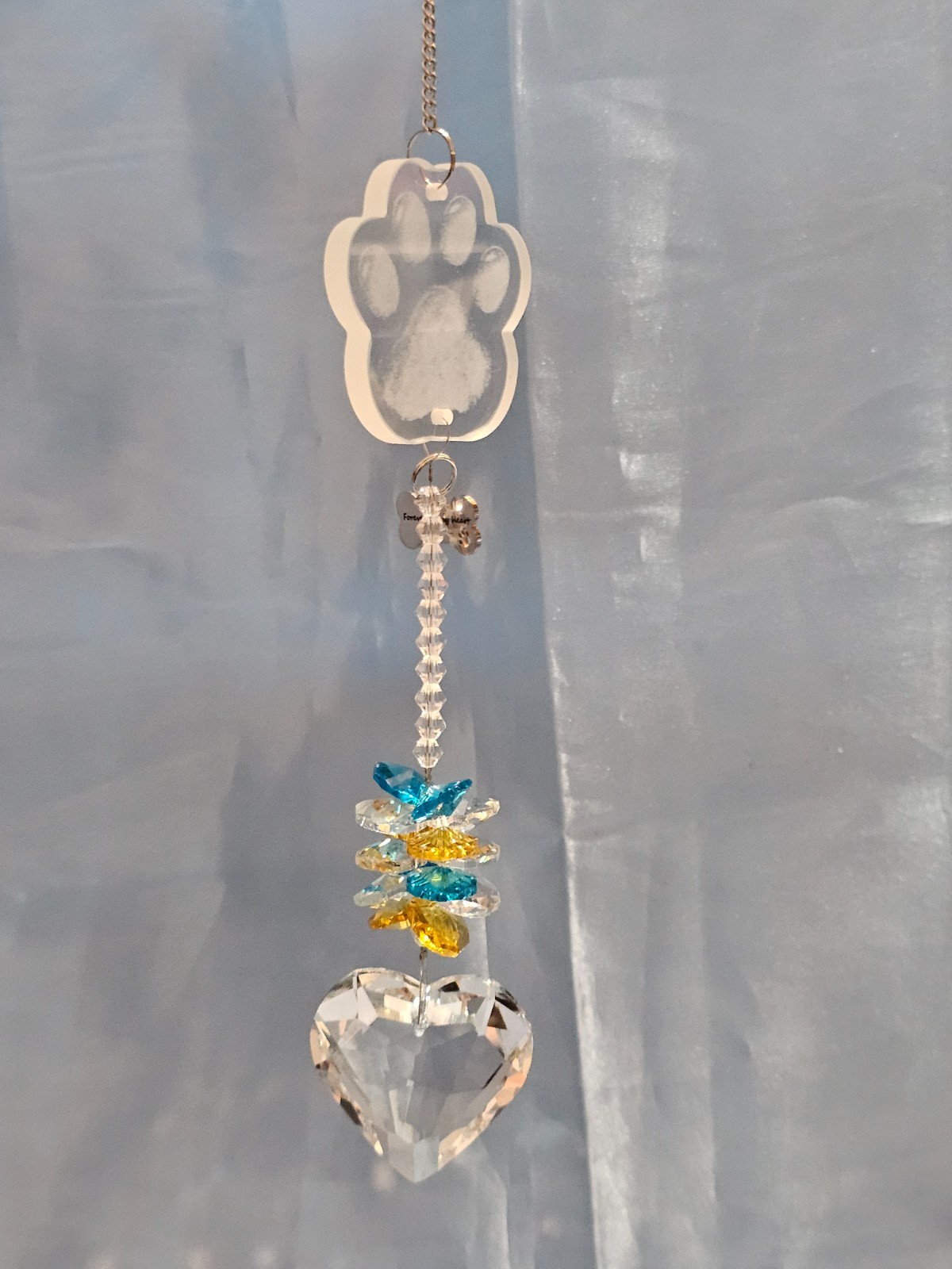 JASGARDE PET MEMORIAL SUNCRATCHER PET LOSS DOG PAW MEMORIAL GIFT WITH BOX – NEW