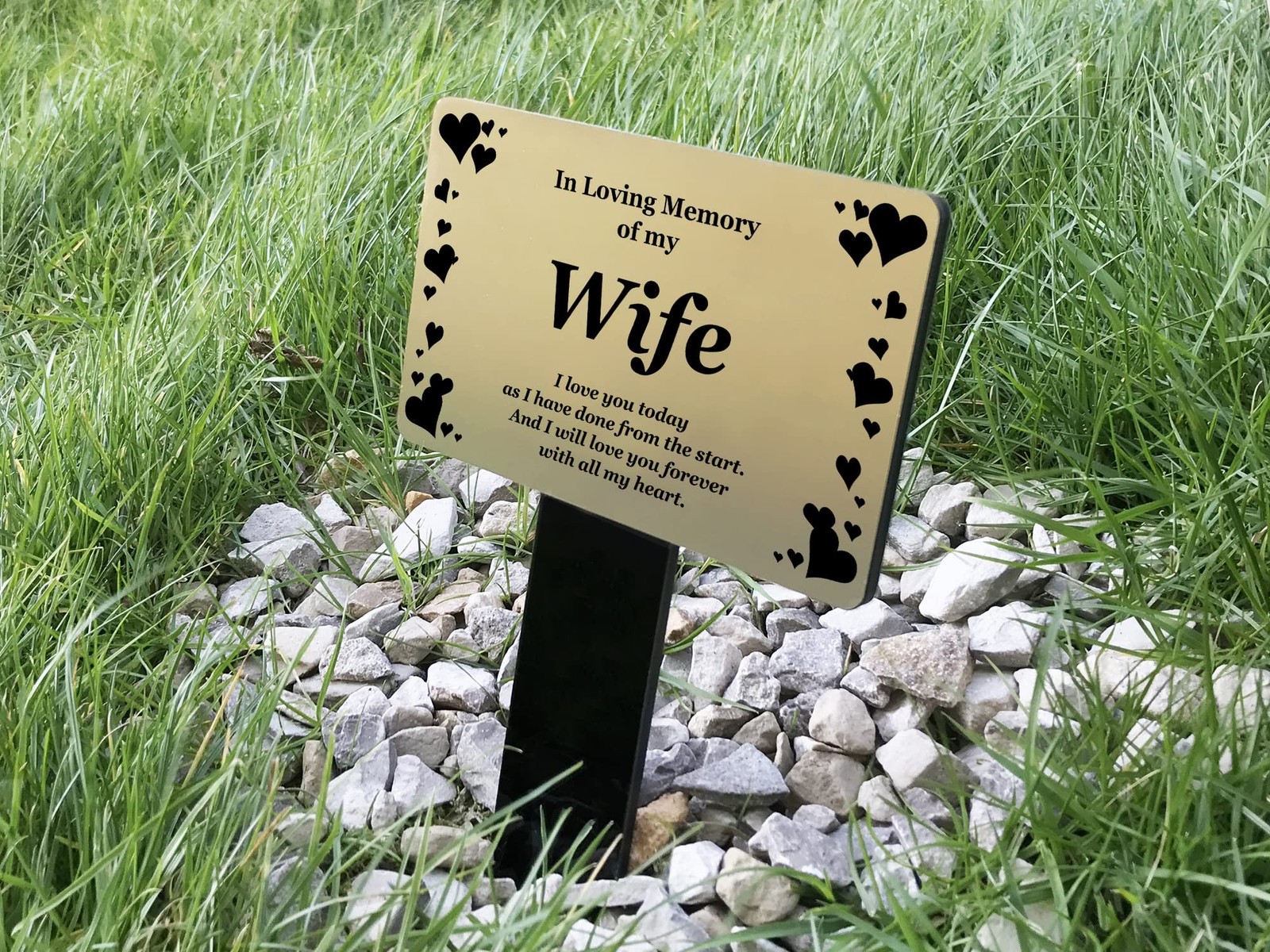 OriginDesigned Wife Memorial Plaque Stake – in Loving Memory of My Wife and a…