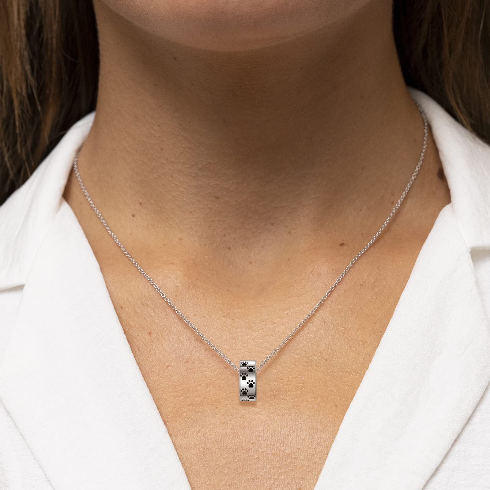 MANBU 925 Sterling Silver Cremation Jewelry for Pet Ash – Memorial Ash Pendan…