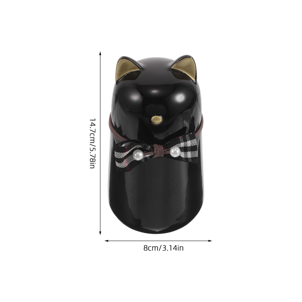 Decorative Black Cat Funeral Urn Ceramic Keepsake Box for Pet Ashes Storage
