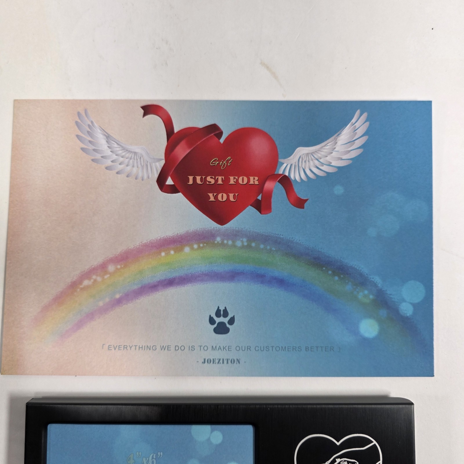 Joeziton Pet Memorial Picture Frame 4×6 Aluminum Rainbow Bridge Poem Dog Cat…