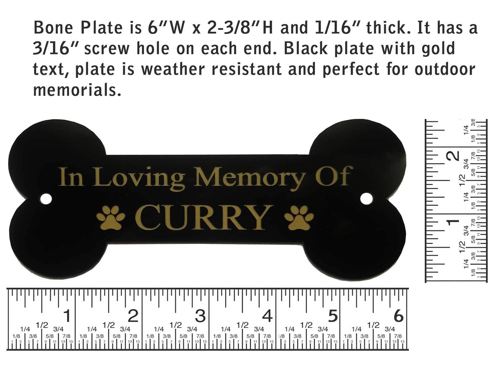 Large Engraved Dog Bone Pet Memorial Plate – Great for Fund Raisers Dog Parks