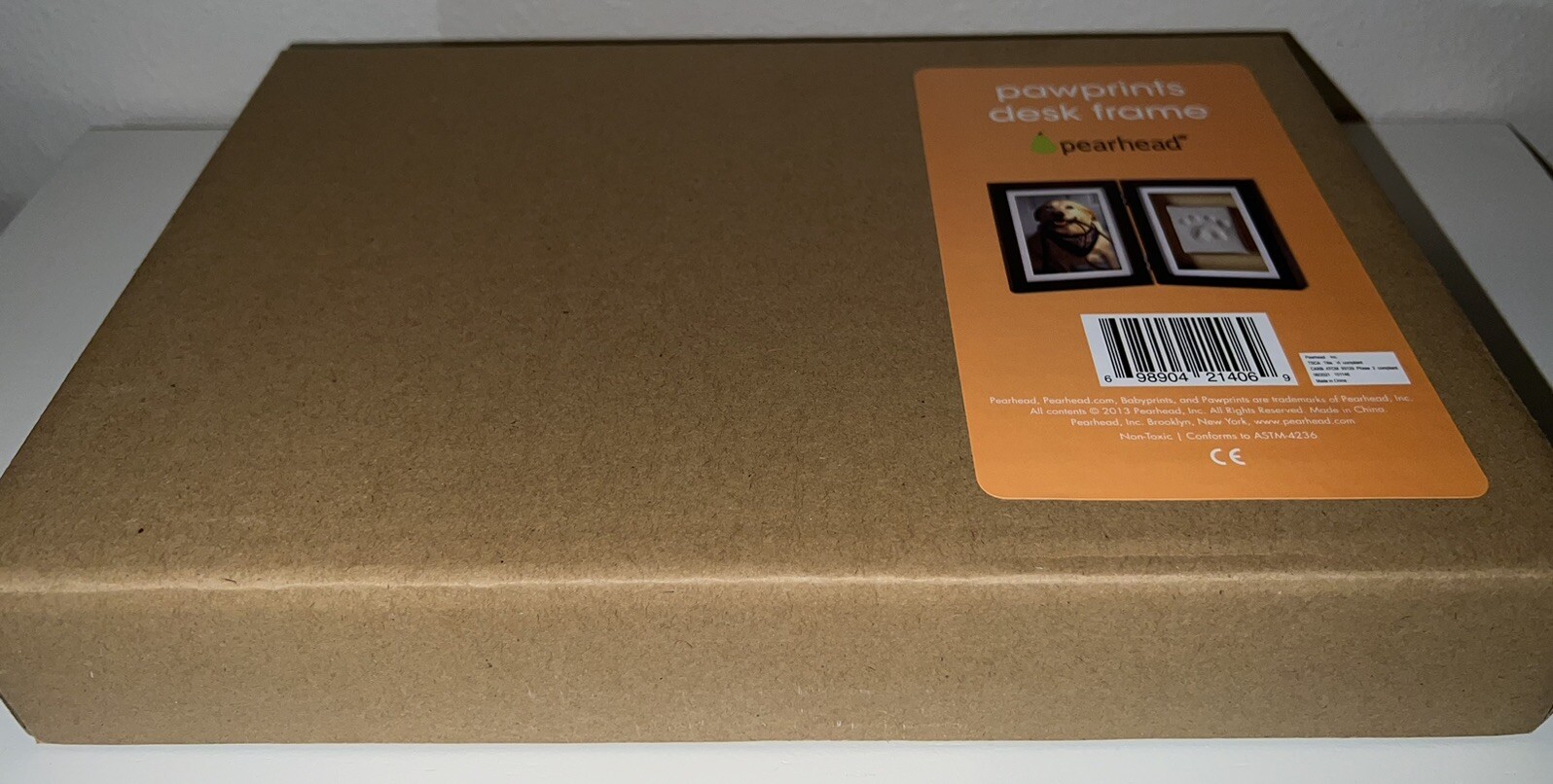 Pearhead 21406 Dog or Cat Pearhead Clay Picture Photo Frame, 4×6 in