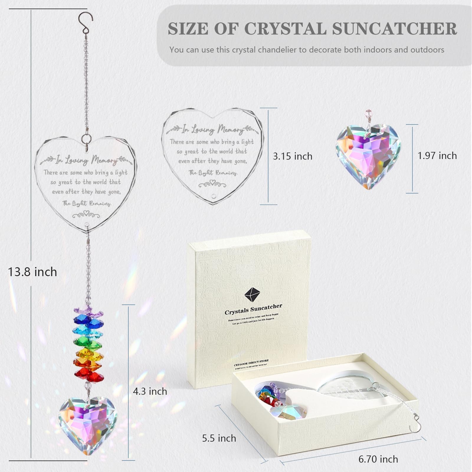 Memorial Gifts, K9 Suncatcher Sympathy Gifts for Loss of Loved One, Bereaveme…