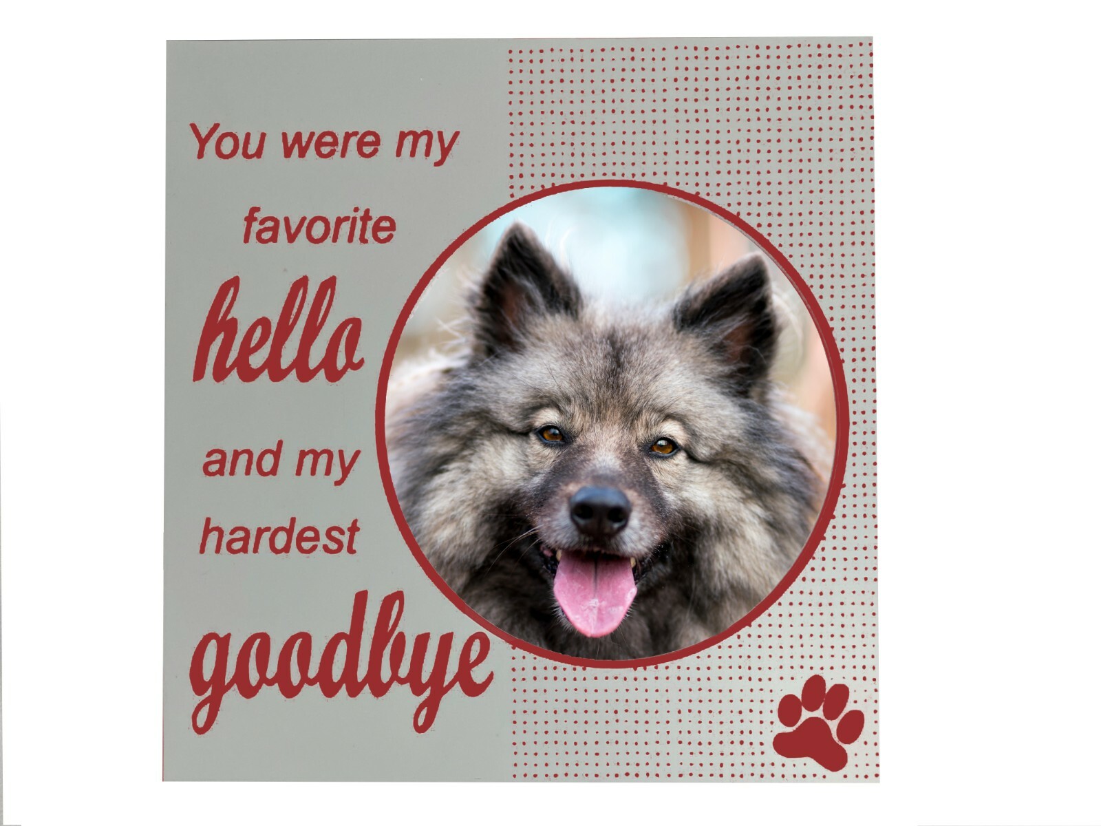 Pet Remembrance Picture Frame, 12×12 Memorial, Bereavement, Loss, Dog, Gift