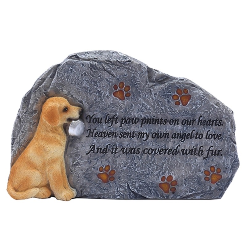 Indoor Outdoor Pet Memorial Ornament Resin Pet Memorial Plaques Grave Stone