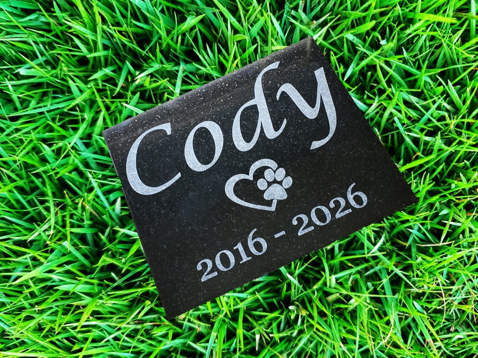 Pet Burial Grave Stone Maker: Granite Headstone Garden Memorial Plaque A2