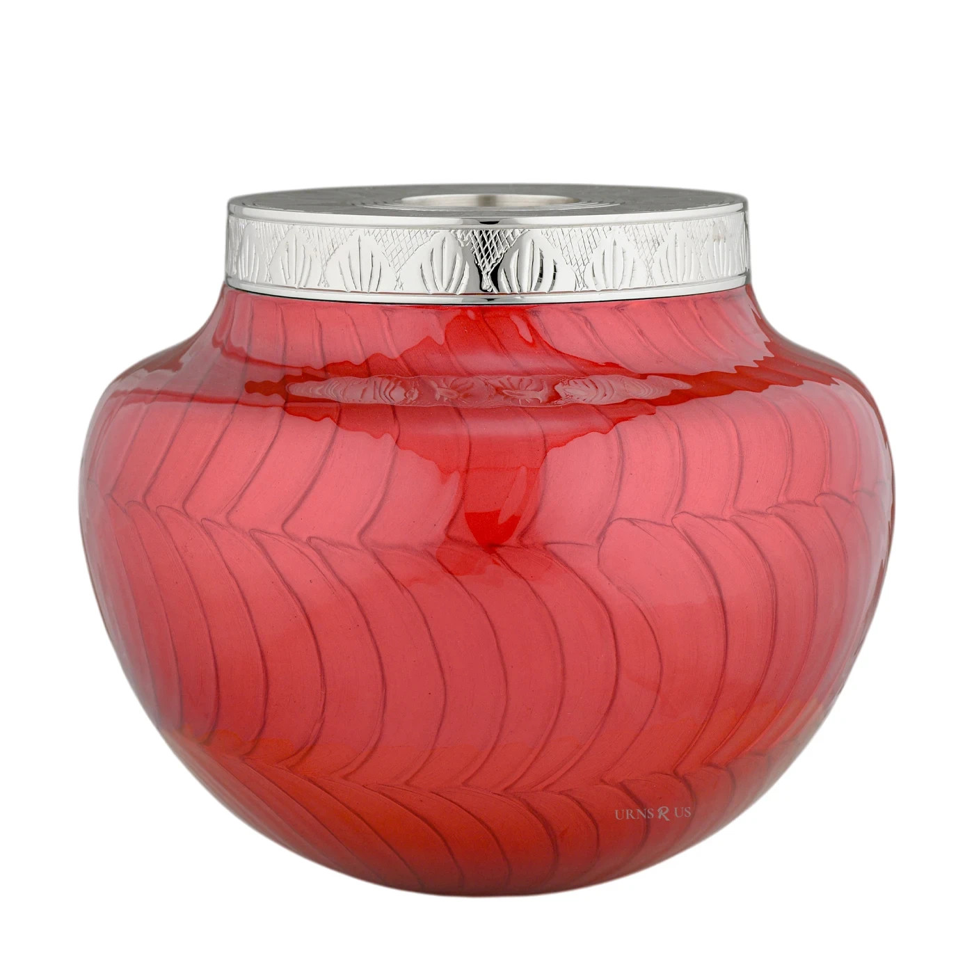 Ample Serenity Modern Red Candlelight Adult Cremation Urn for Human Ashes