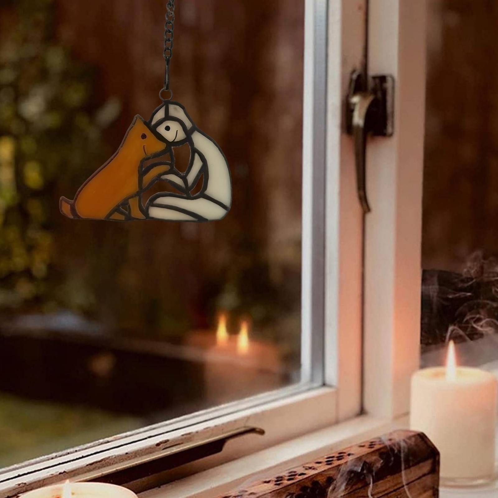 Stained Glass Window Hangings Dog Memorial Gifts for Loss of Dog, Pet Memoria…