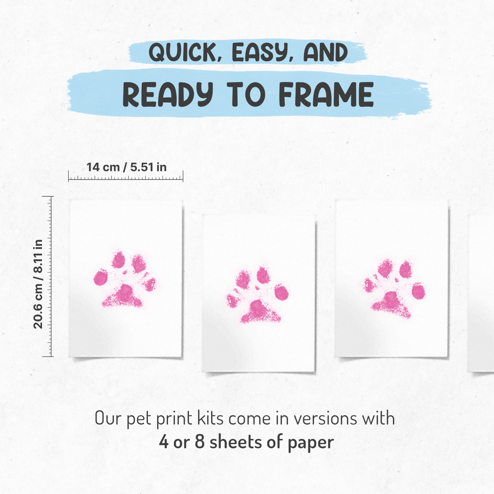Pet Inkless Wipe Paw Print Kit – 100% Safe and Pet-Friendly for Your Dog or Cat