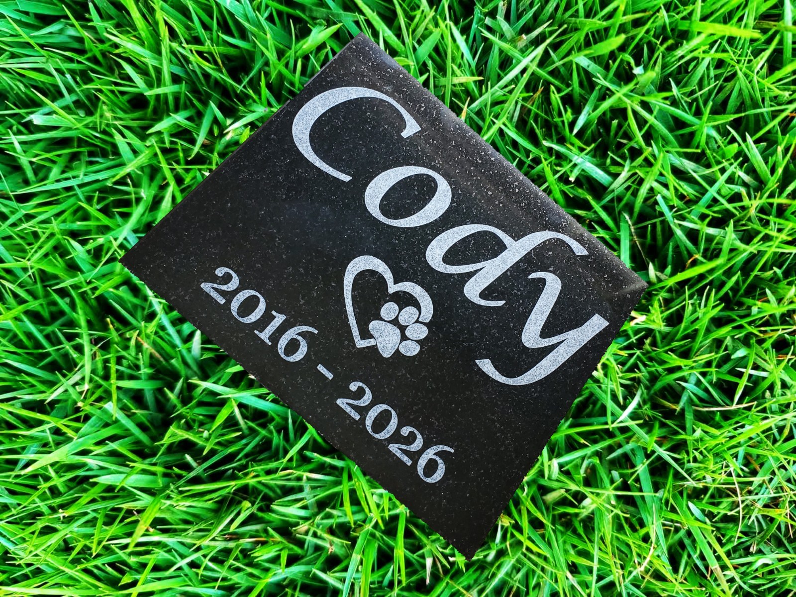 Pet Burial Grave Stone Maker: Granite Headstone Garden Memorial Plaque A2