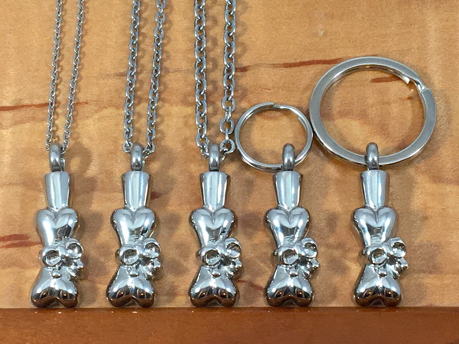 Dog Bone Ribbon Cremation Necklace Ladies Urn Jewelry Pendant for Ashes Girls