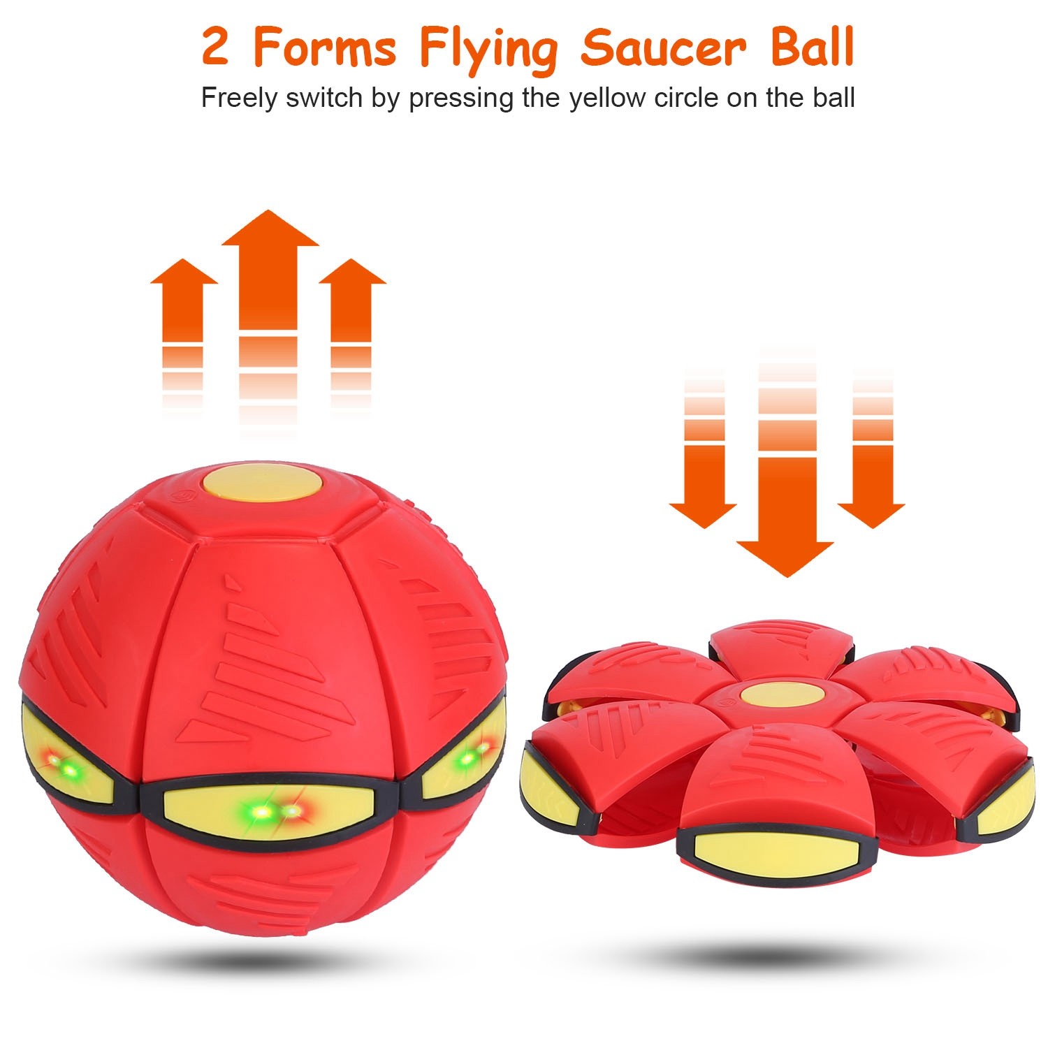 4 Pack Flying Saucer Ball Electric Colorful Flying Toy UFO Ball With LED Lights