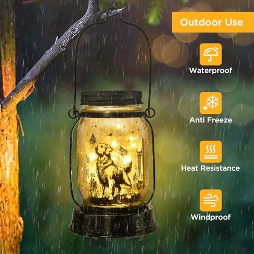 r Gifts for Women/Menr Solar Lanterns Dog Mom Birthday Dog Golden Retrieve