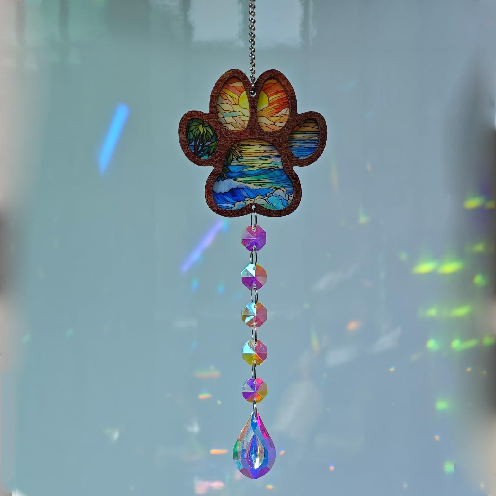 Pet Memorial Gifts for Loss of Dog Cat,Pet Memorial Suncatcher,Crystal Ball W…