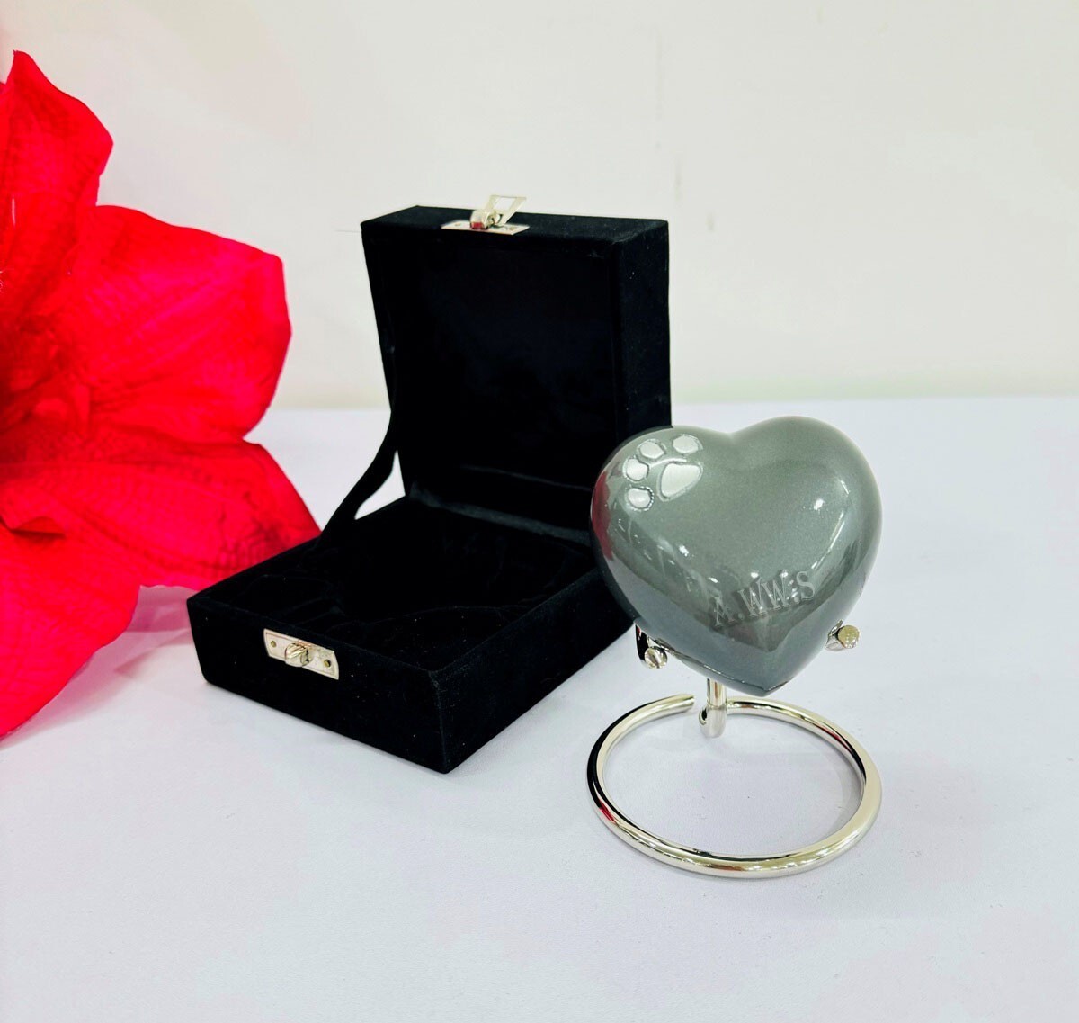 Heart Urn Keepsake Cremation Paw Urn for Human pet Ashes Urn Heart Shaped – Perf