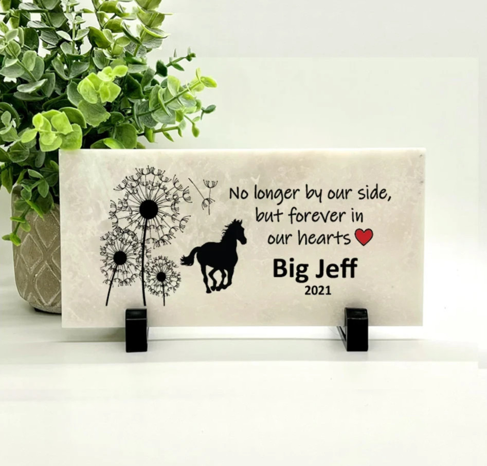 Horse Memorial – Personalized Pet Memorial Stone – Horse Loss sympathy Gift