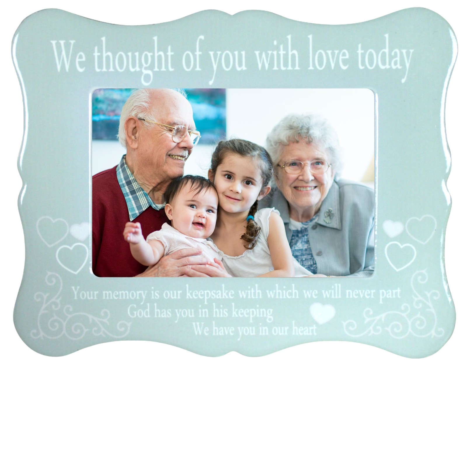 BANBERRY DESIGNS Memorial 4×6 Picture Frame We Thought of You with Love Today…