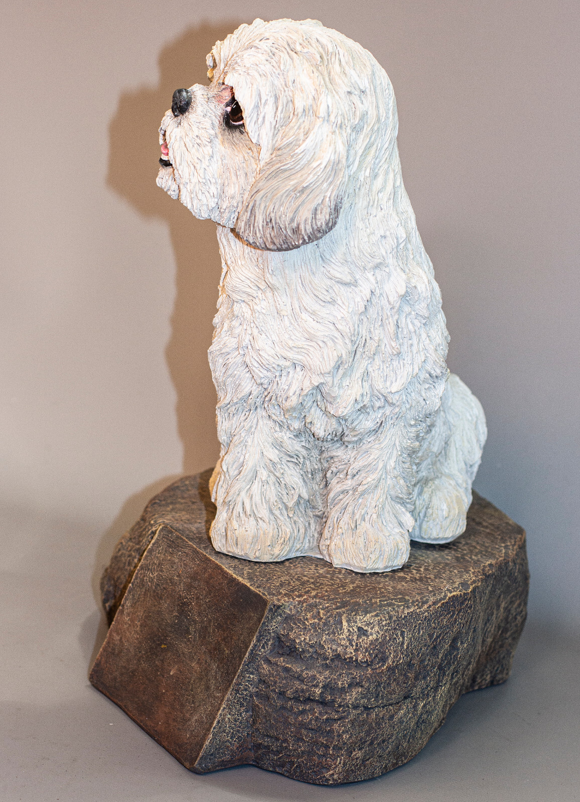 Lhasa Apso Cremation Urn Dog Memorial Stone Plaque Unique Statue Pet Grave Decor