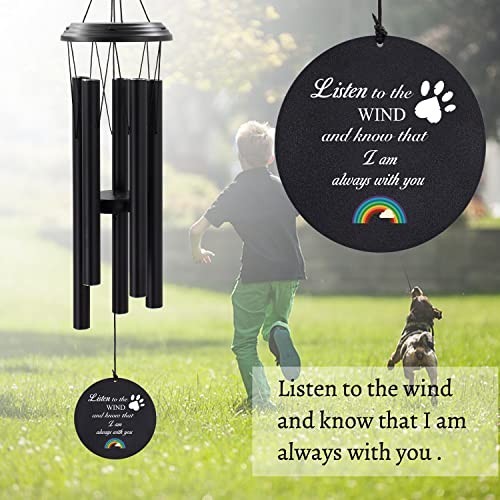 Pet Memorial Wind Chime 32 Inch Dog Cat Sympathy Gift Outdoor Aluminum