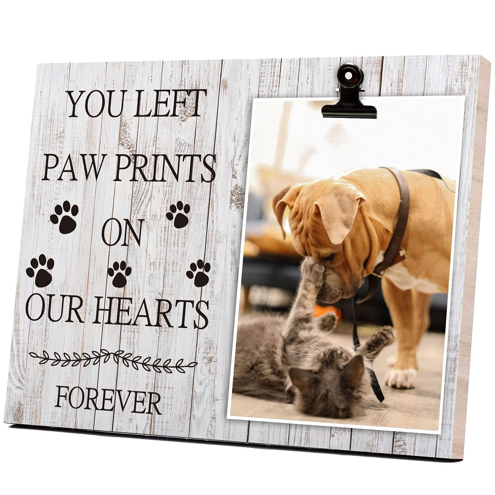 Pet Picture Frame Cat Or Dog Memorial Pet Loss Wooden Photo Frame 4×6 Inch