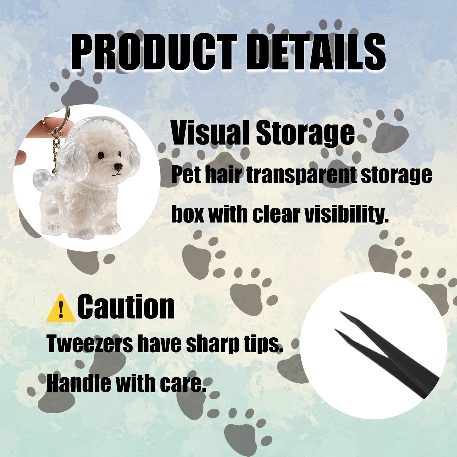 EatnMgan Dog Hair Collector Keychain Charm Memorial Storage Box,Memorial Gift…