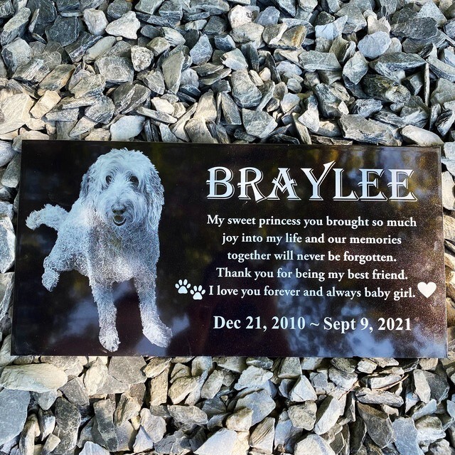Memorial Headstone, pet / human 12×12 ( non – granite) custom made