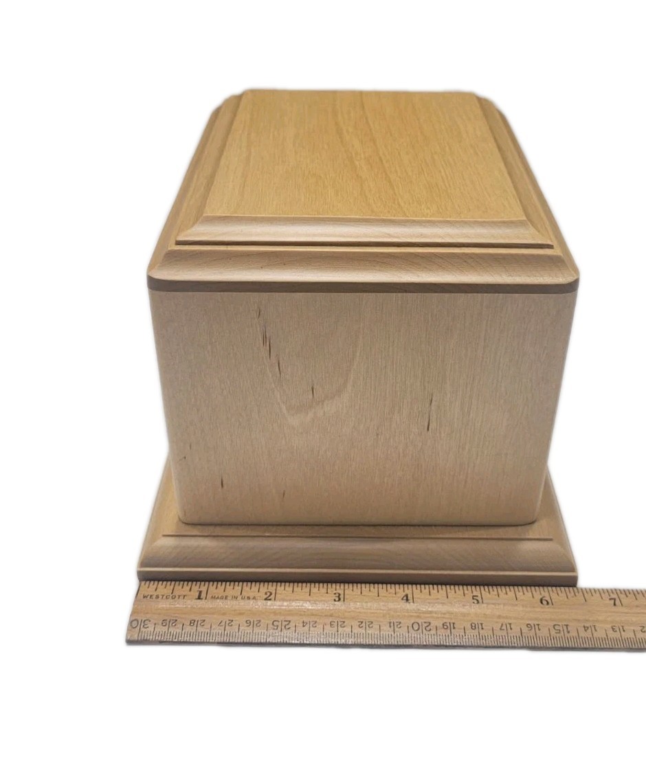 🆕️ Pet Memorial Urn for Ashes Handmade Natural Wood Keepsake Photo Box Small