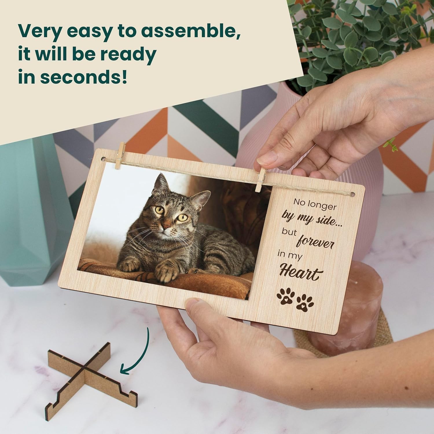 Pet Memorial Picture Frame, Sympathy Gifts for Loss of Dog or Cat, Bereavemen…
