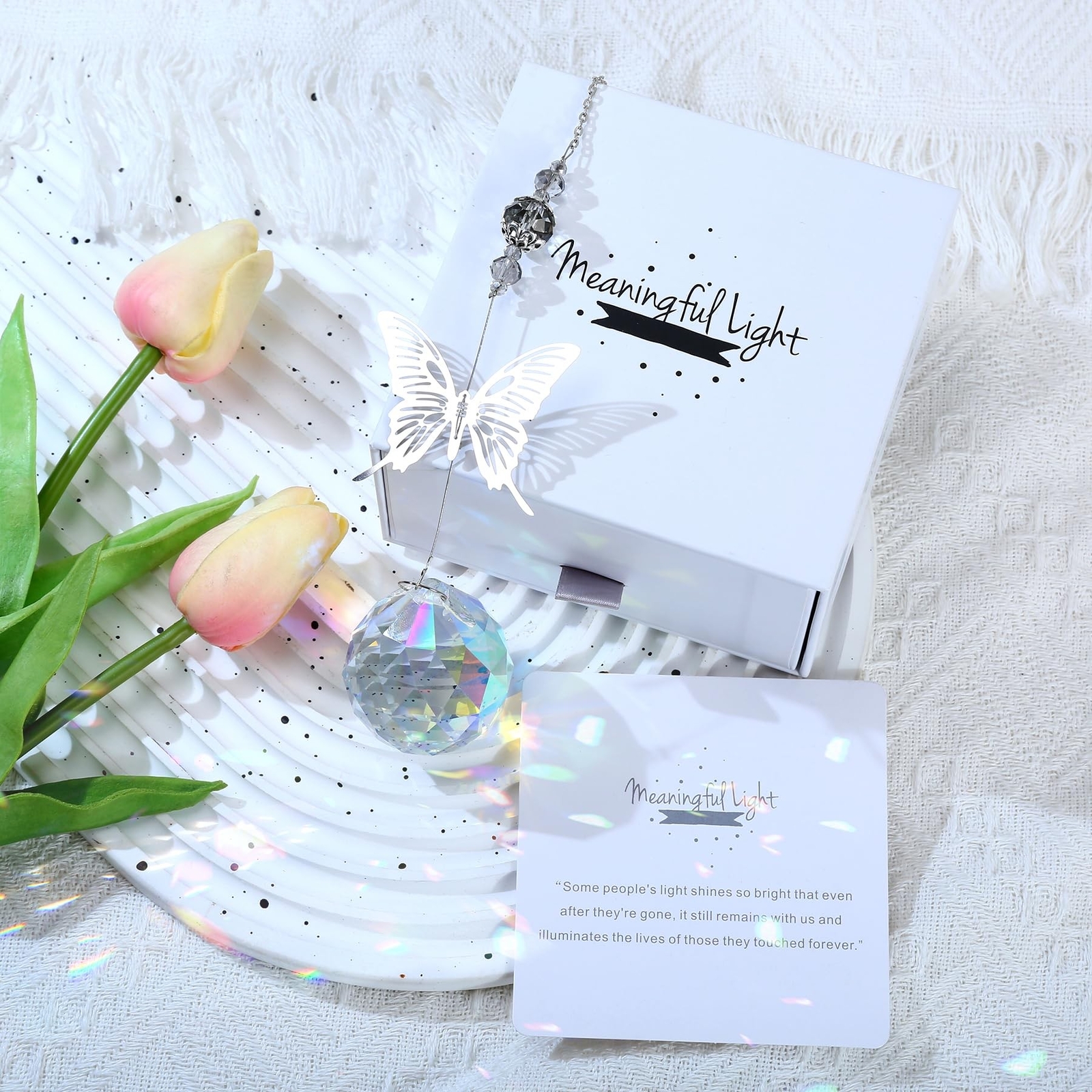 Modern Memorial Gifts: Unique Bereavement Ideas – 40mm Crystal Ball Suncatche…