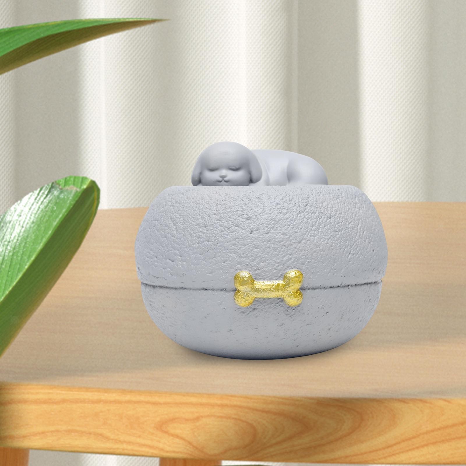Pet Ash Container Dog Cremation Urn Hand Painted Multifunctional 5.1×3.9inch