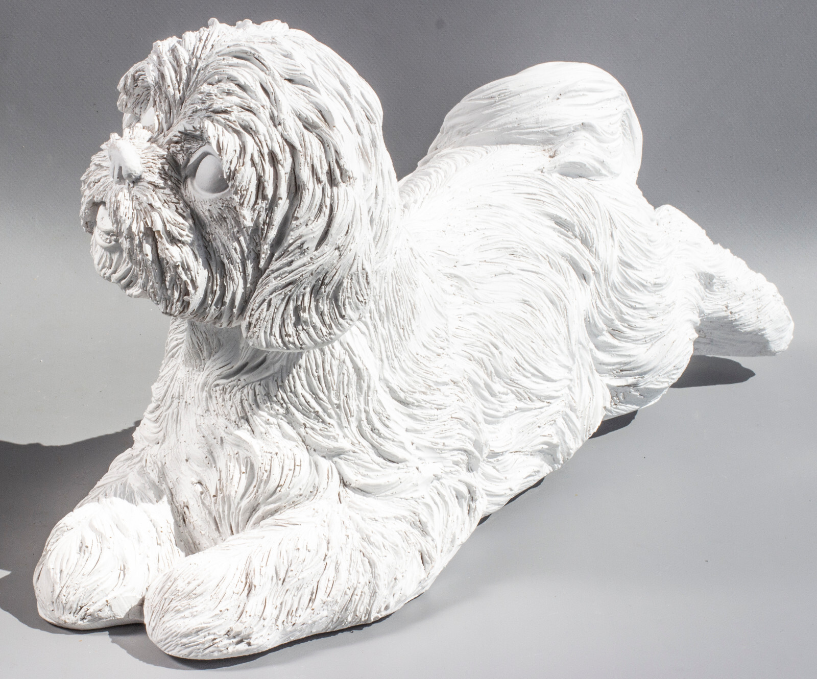 Unpainted Cremation Urn Bolonka Maltese Ashes Pet Memorial Funeral Sculpture Dog