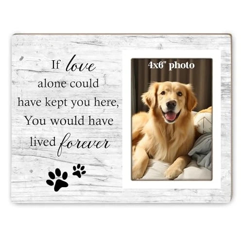 Dog Memorial Picture Frame, Pet Sentiment Memorial Gifts for Loss of Dog, Pet