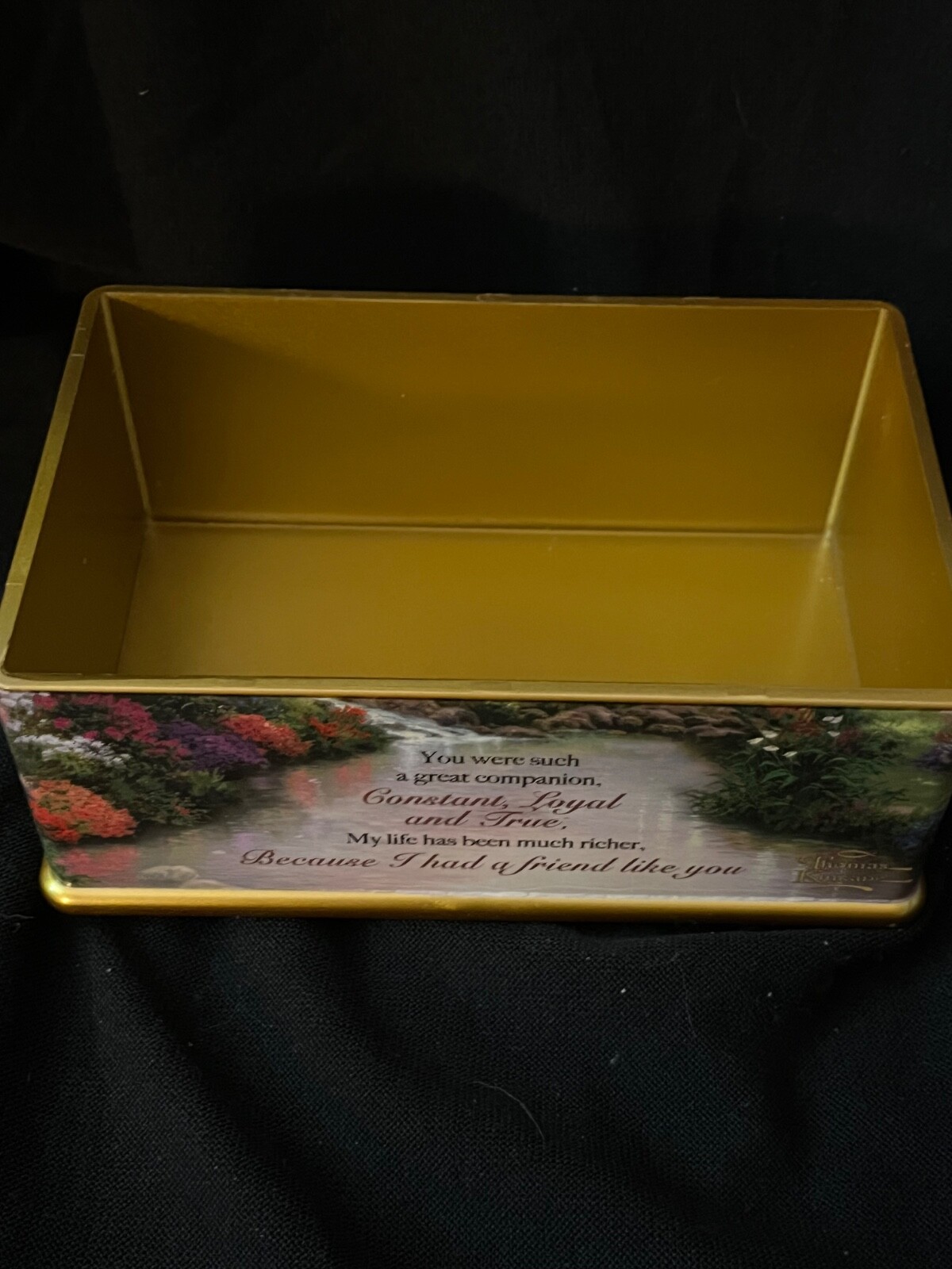 Thomas Kinkade My Forever Friend Cat Remembrance Keepsake Box Gray Cat Wings