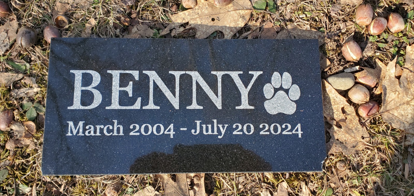 Pet Memorial Gravestone Granite Stone Grave Marker Headstone Garden Plaque t9