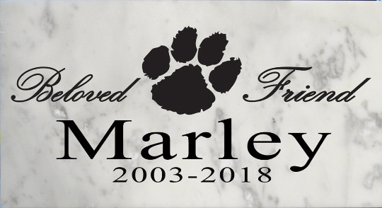 Customized Marble Dog Memorial Stone Personalized Beloved Friend Pet Marker