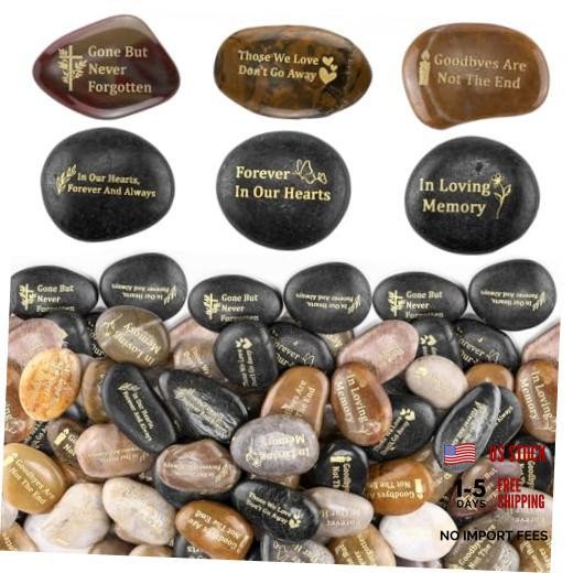 Pcs Memorial Stone 1.97 Inch Celebration of Life 1.97 inches 72 Deep Color