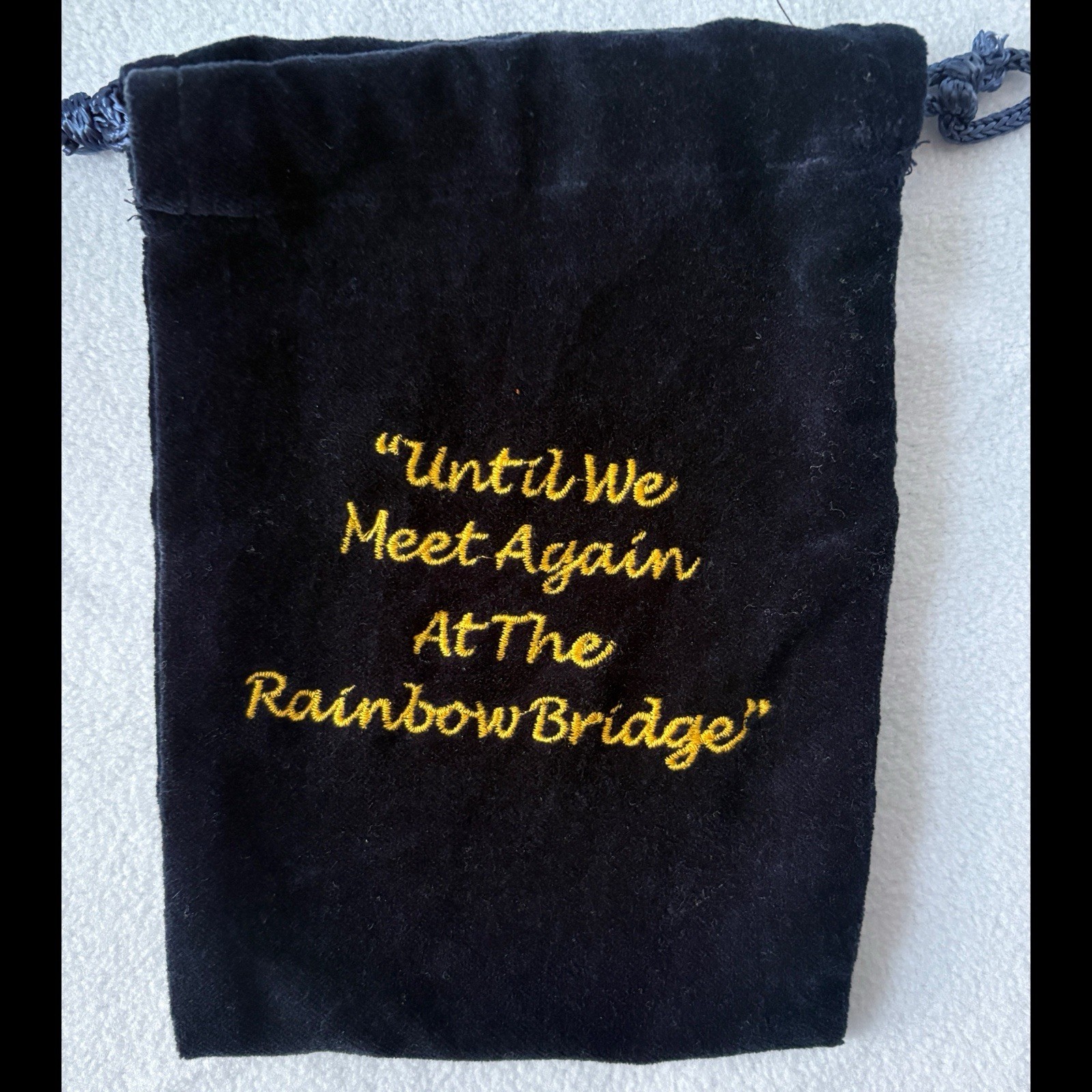 Rainbow Bridge Quote Pet Cremation Bag/ Ashes Sack