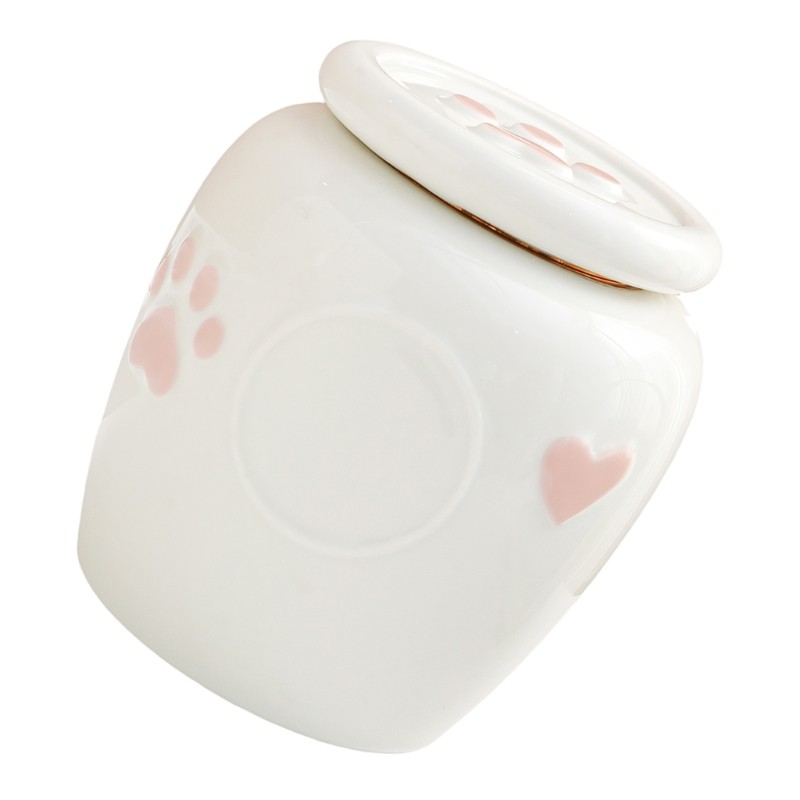 Small Ceramics Pet Ashes Sealing Box Engraves Memorial Keepsakes Cats or Dogs