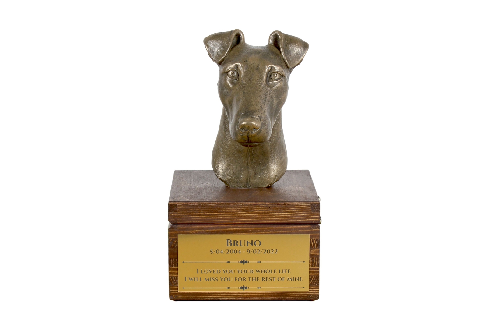 Fox Terrier Smooth Hair Brown Urn Art Dog