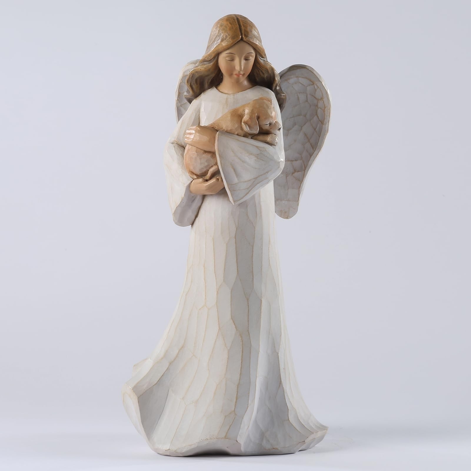 Dog Angel Figurines, 8 Inches Guardian Angel Gifts for Dog Lovers, Hand Paint…