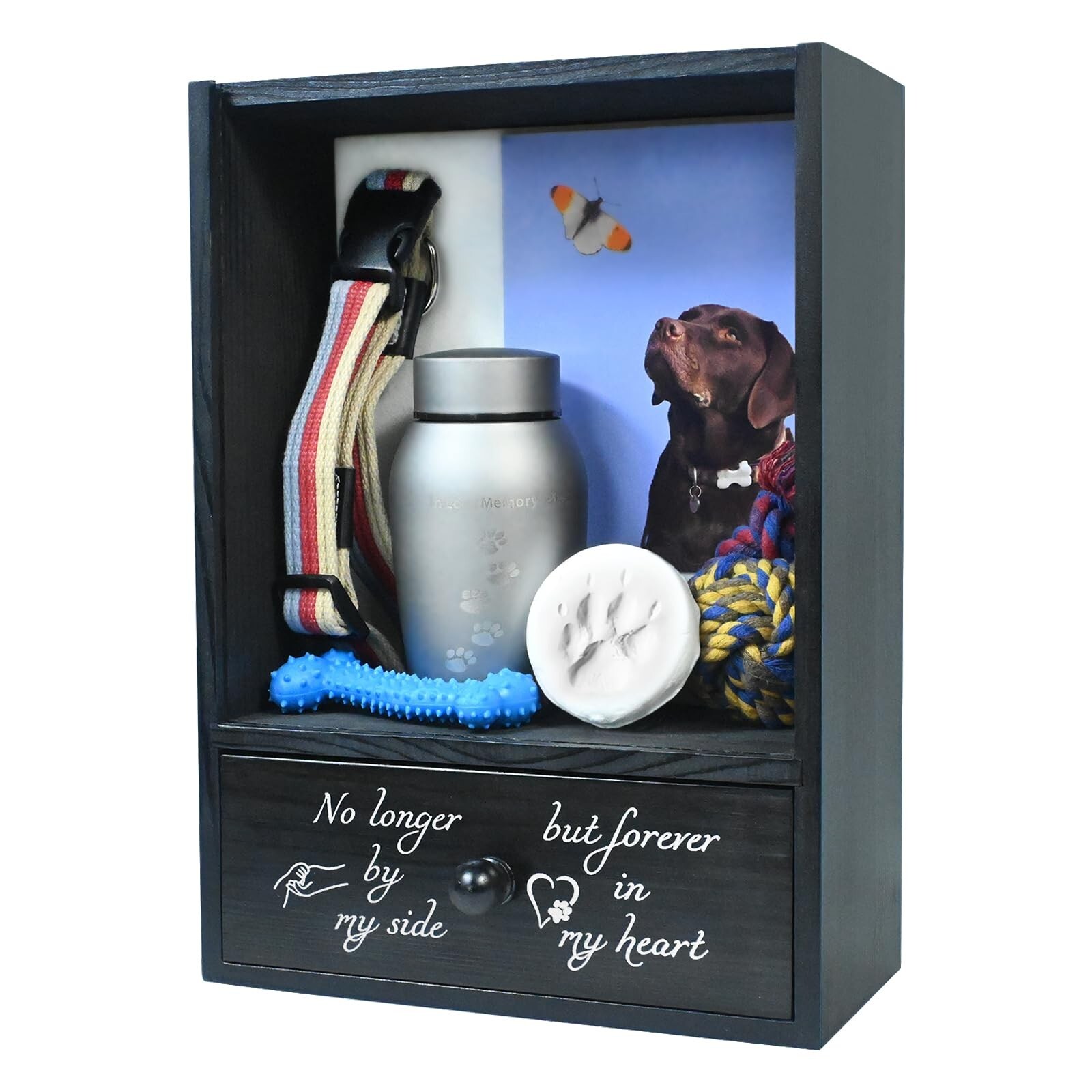 Pet Memorial Shadow Box Keepsake 9.3×13 Dog Memorial Gifts for Loss of Dog De…
