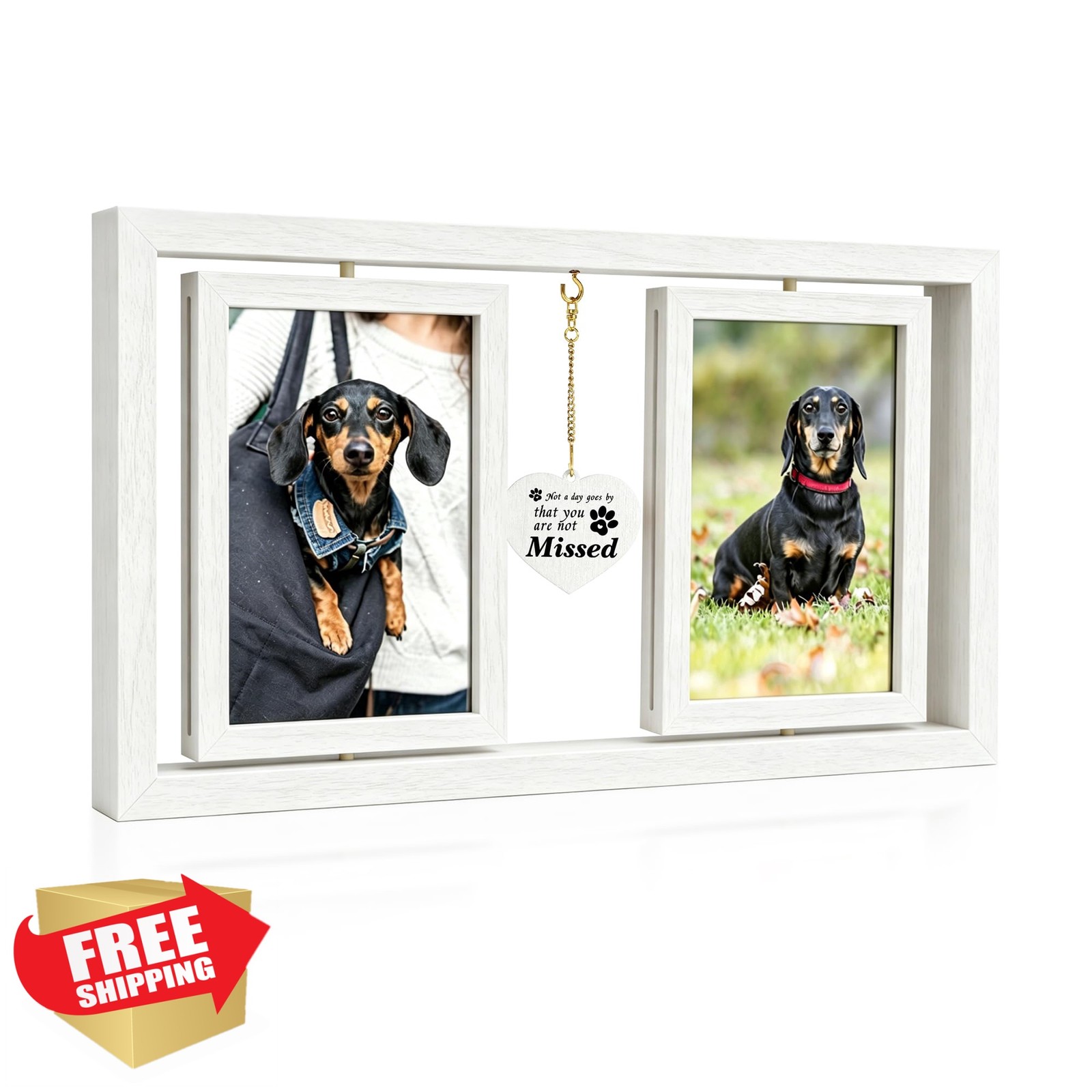 ATOBART Pet Memorial Frame White 15×8.5