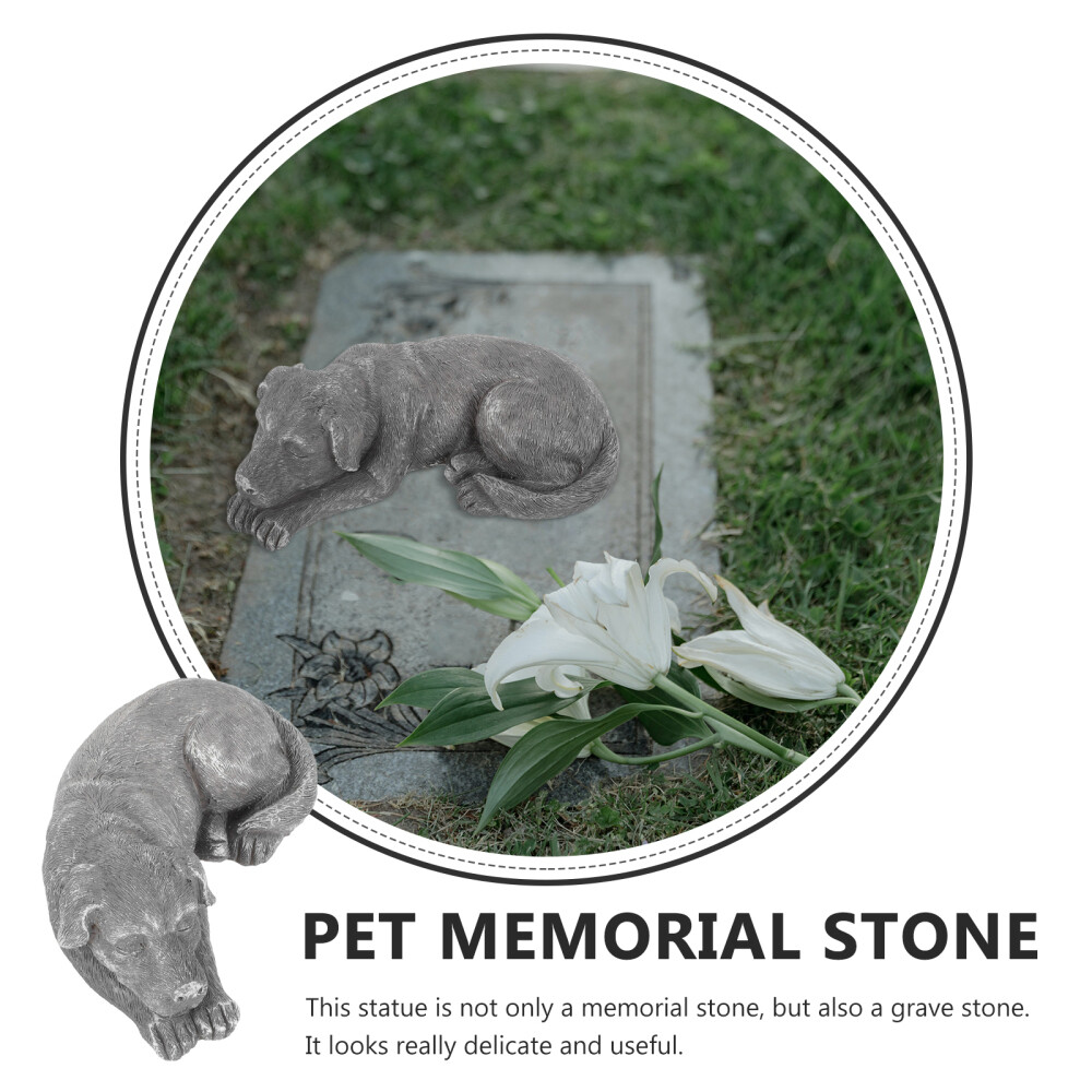Resin Pet Grave Stone Tombstone for Dogs Memorial Garden Statue Decoration