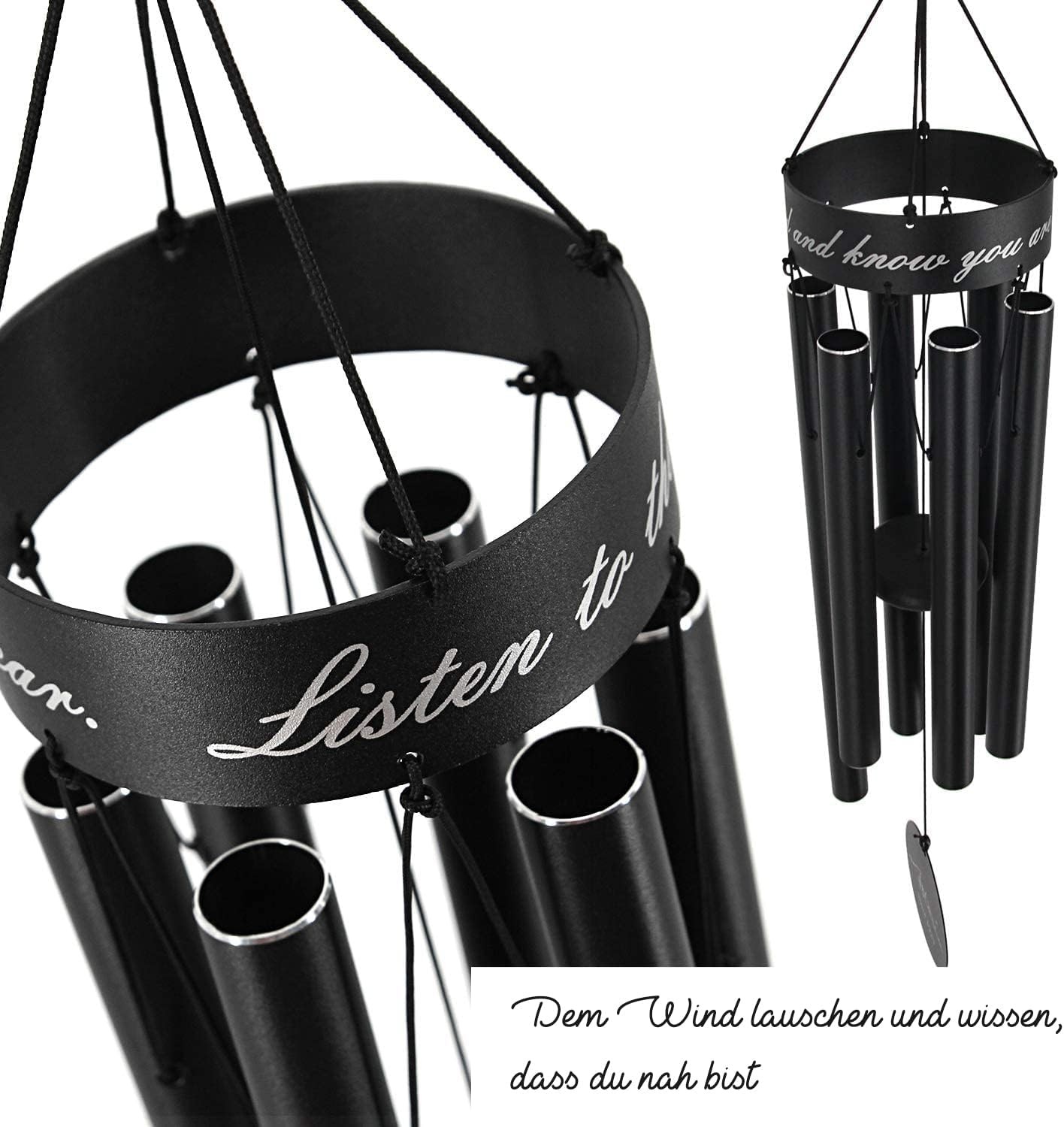 Pet Memorial Wind Chime 30 Inch Paw Print Remembrance Gift for Dog Cat Metal