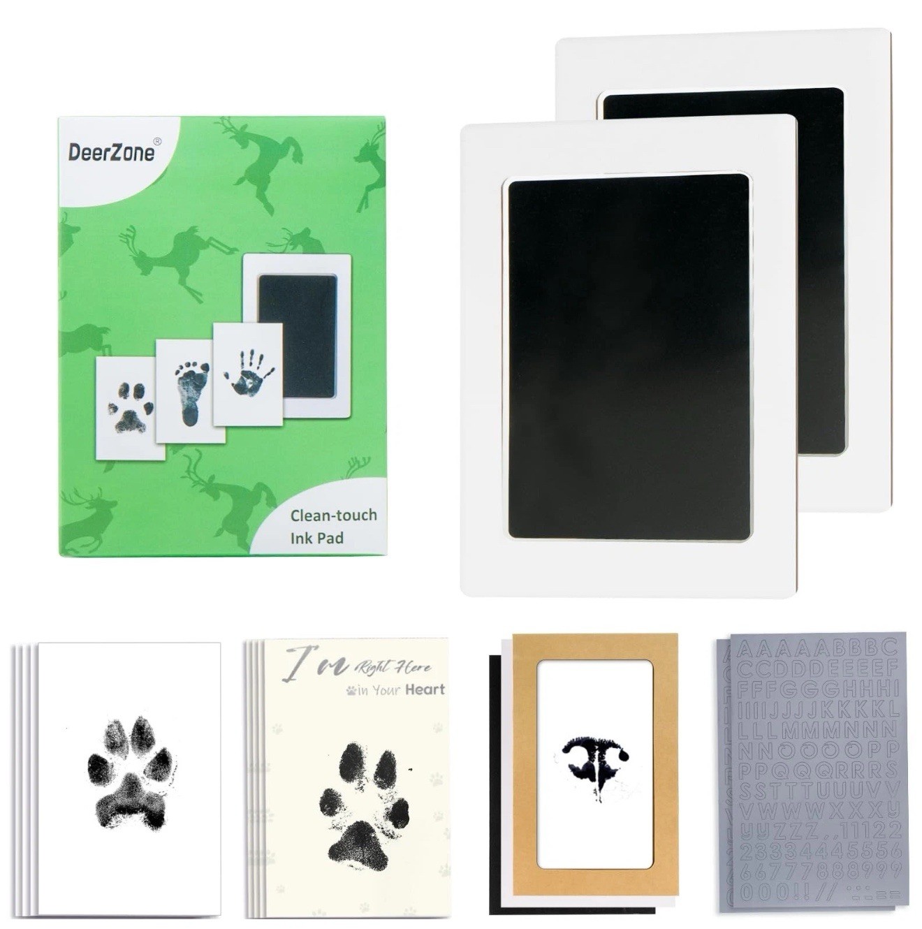 Inkless Paw Print Kit,Dog Paw Print Kit,Dog Nose Print Kit,Clean Touch Ink Pa…
