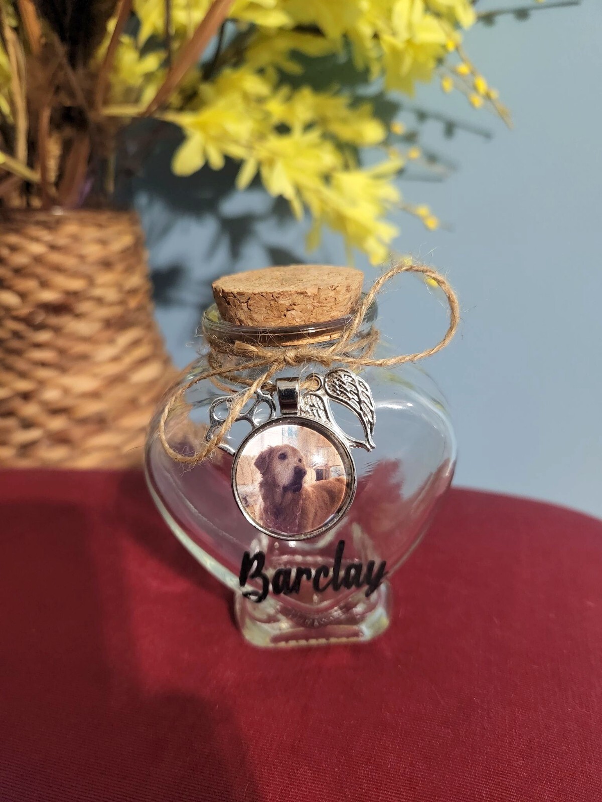 Pet Memorial Keepsake Jar for Hair – Pet Fur Memorial Vial for hair